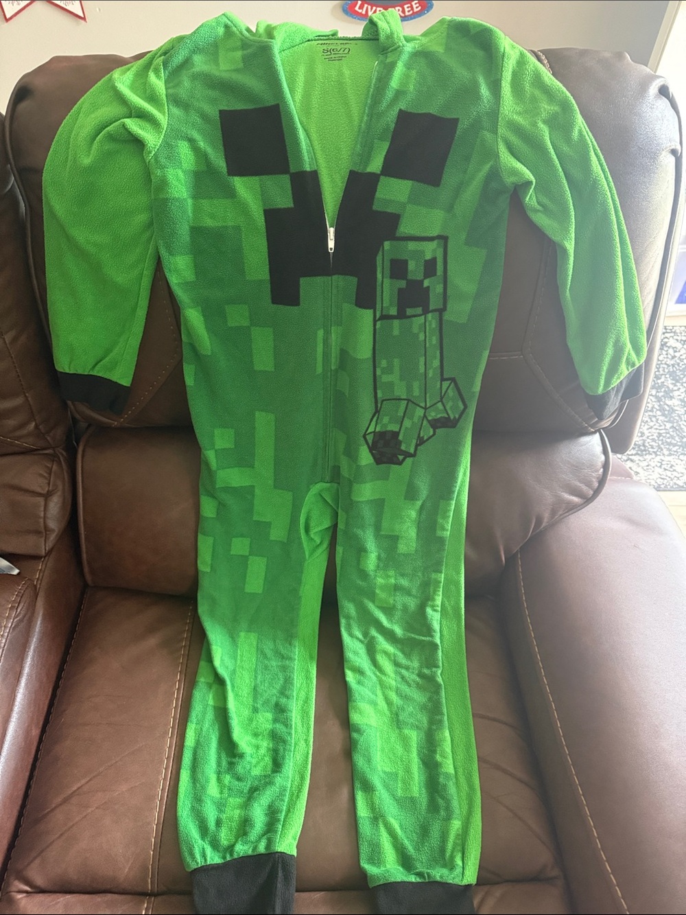 Kids Minecraft One-Piece Pajamas size 6/7
